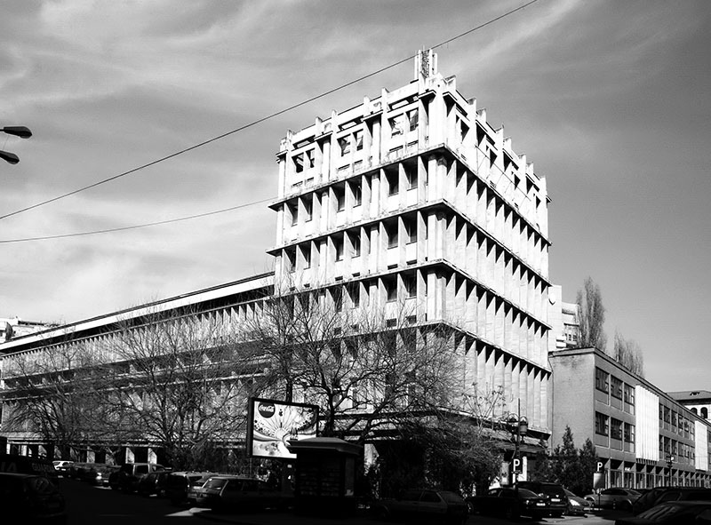 Şcoala de arhitectură, corpul din Str. Academiei, 1970, arh. Elena Voinescu, George Filipeanu. [foto. Alexandru Panaitescu]
