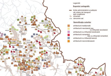 Evoluția repertoriului de modele din jud. Prahova, fragment hartă
