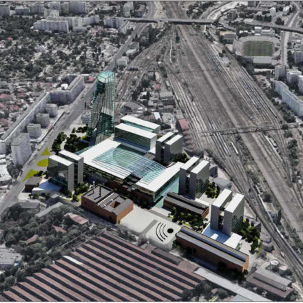 Propunere Master Plan, varianta III - perspectivă aeriană nord, iunie 2017