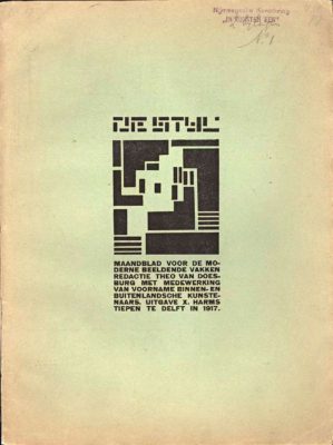 De Stijl, nr. 1 - 1917, coperta 1