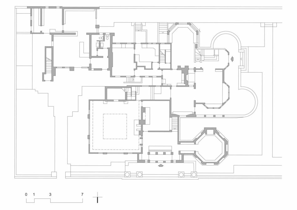 2 - Frank Lloyd Wright Home and Studio Oak Park, Chicago, 1889-1895, ground floor plan